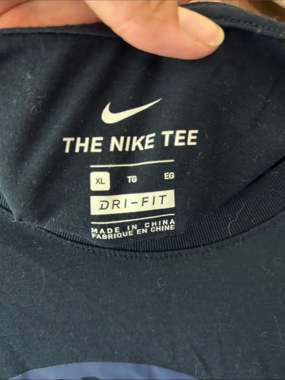 Nike Navy United States Olympic Team Graphic Tee with Red Swoosh
